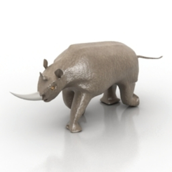 Nashorn-Skulptur-Modell