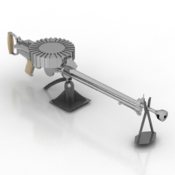 schwere Maschinengewehre 3D-Modelle