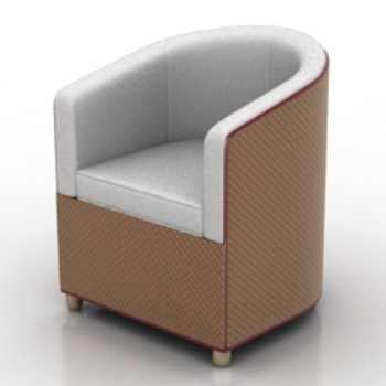 braunen Sofa Stuhl 3D-Modell