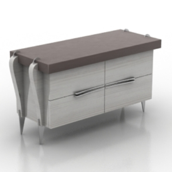 Low-Profile-Schreibtisch 3D-Modell