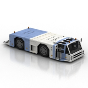 blaue Flughafenbus 3D-Modelle