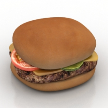 3D-Modell der Gourmet-Burger