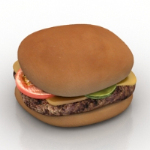 3D-Modell der Gourmet-Burger