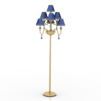 Edle blaue Stehlampe 3D-Modell