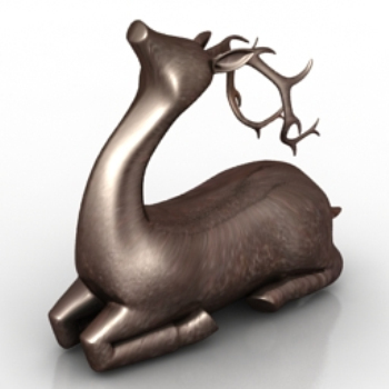 Hirschfigur Modell kniend