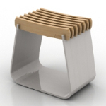 3D-Modell der eleganten Stuhl