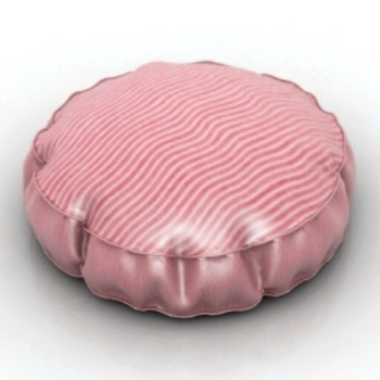 rosa runde Kissen 3D-Modelle