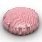rosa runde Kissen 3D-Modelle