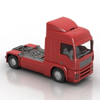 rotes Auto LKW Cockpit 3D-Modelle