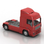 rotes Auto LKW Cockpit 3D-Modelle