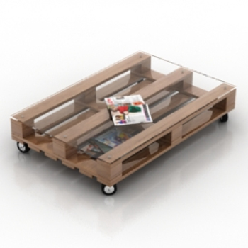 Couchtisch aus Holz transparentes Modell