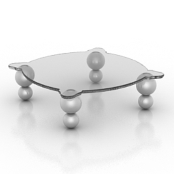 Transparente Glas-Couchtisch-Modell