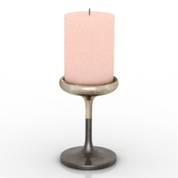 rosa Kerze Modell