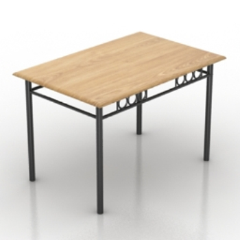 einfachen Holztisch Modell