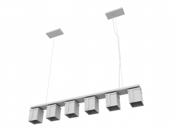 Eine Reihe von sechs Leuchten Kronleuchter 3D-Modell Kombination