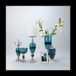 Europäische blauen Vase 3D-Modell