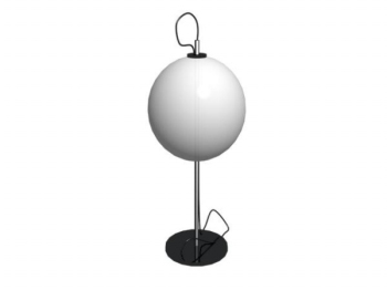 Weiße kugelförmige Lampe 3D-Modell