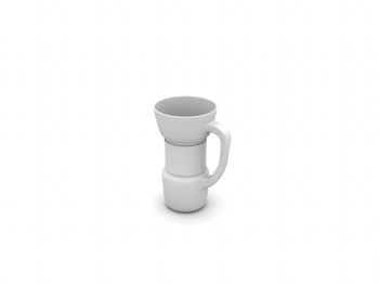 White cup 3D-Modell
