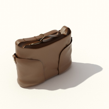 3D-Modell braune Umhängetasche Dame