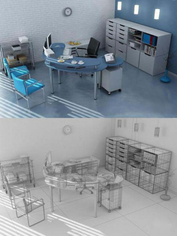 3D-Modelle einfach eingerichtete Bro