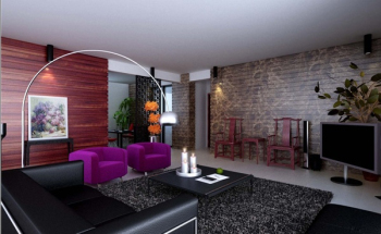 Kreative 3D-Modell Dekoration Wohnzimmer
