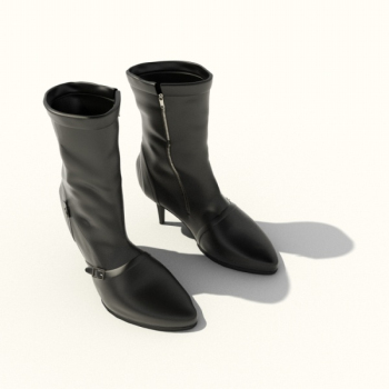 Stiefel mit hohen Absätzen in 3D