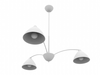 Weiß-Lster kreative Dreieck von 3D-Modellen
