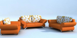 Orange Sofa 3D-Modell