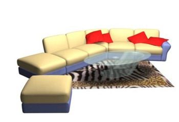 3D-Modell der Sofatisch