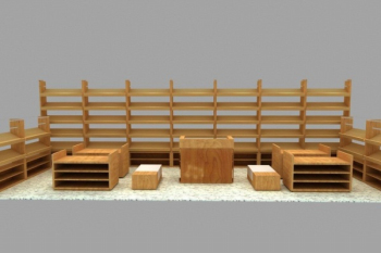 3D-Modell aus Holz Ständer