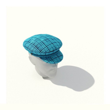 3D-Modell blauen Hut