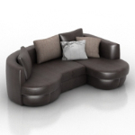 braune Ledercouch Modell