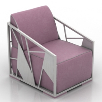 rosa und lila Sessel Modell
