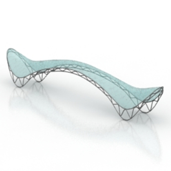 Bogen Stuhl 3D-Modell