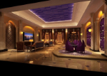 3D-Modell der europäischen Luxus-Wohnzimmer