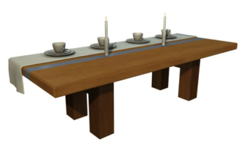 einfachen Holztisch 3D-Modelle