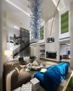 Das moderne und stilvolle Wohnzimmer Dekoration 3D-Modelle