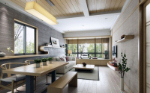 Holz-Stil zu Hause Speise Wohnzimmer 3D-Modelle