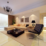 einfache und komfortable Wohnzimmer 3D-Modelle