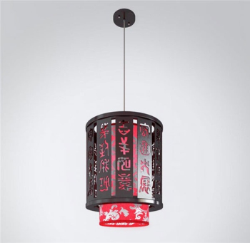 rot exquisite chinesischen Stil Kronleuchter 3D-Modell