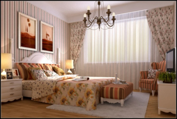 Country-Stil Schlafzimmer 3D-Modell