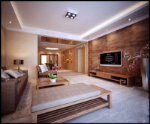 3D-Modell aus Holz Retro-Stil Wohnzimmer