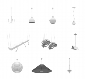 Weiß Kronleuchter 3D-Modell