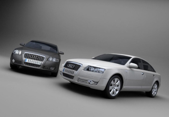 Schwarz und weiß Audi 3D-Modell