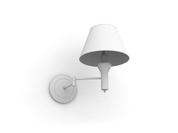 weiße minimalistischen wand lampe 3d - modell
