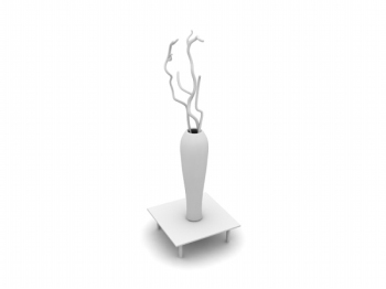 Weiße Vase Ornamente 3D-Modell
