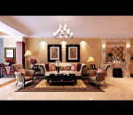 Deluxe Room 3D-Modell des Europäischen Wohnzimmer
