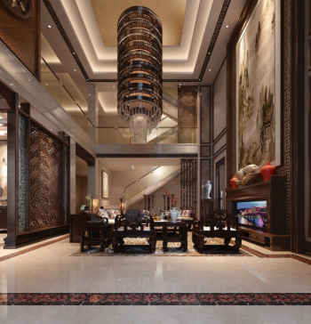 Luxury Chinese Wohnzimmer 3D-Modell
