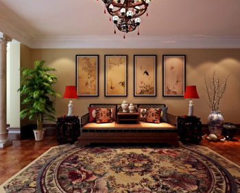 Luxus-Wohnzimmer 3D-Modell des chinesischen Altertums