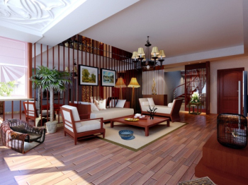 Vintage chinesische Stil Wohnzimmer 3D-Modell